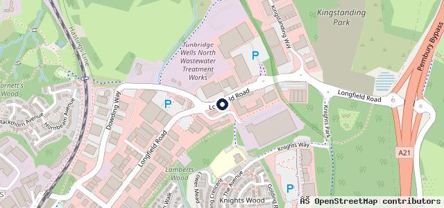 Map showing the location of Stratstone BMW Tunbridge Wells