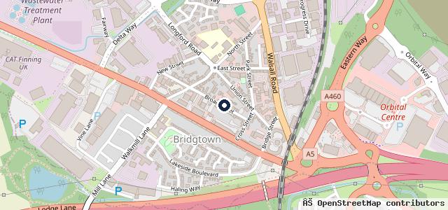 Map showing the location of HiQ Tyres & Autocare Cannock