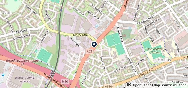 Map showing the location of Drury Lane Diagnostic Centre