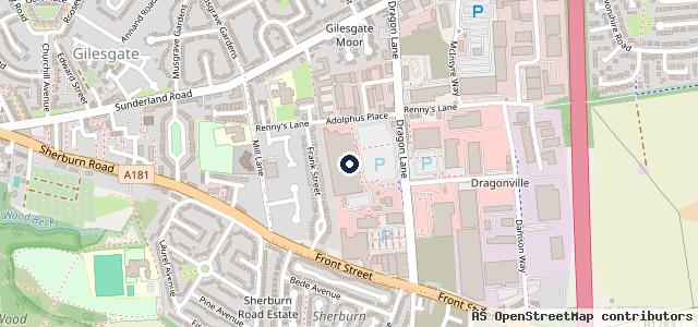 Map showing the location of Durham Tyres