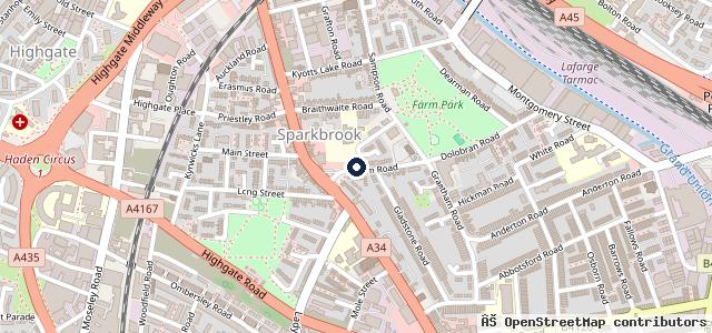 Map showing the location of Mike Knight Autos
