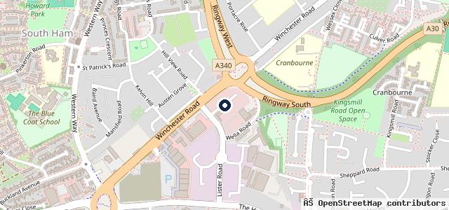Map showing the location of Formula One Autocentres - Basingstoke