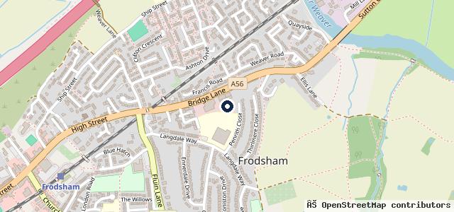 Map showing the location of Frodsham Tyre Co Ltd