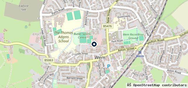 Map showing the location of Wem Tyres Limited