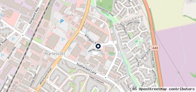 Map showing the location of Formula One Autocentres - Shrewsbury