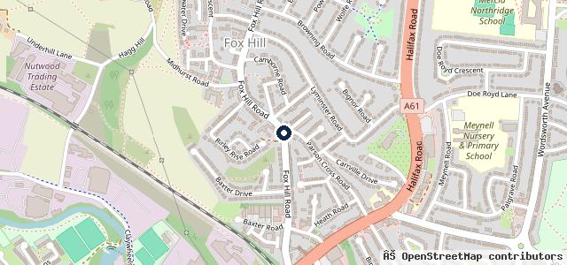 Map showing the location of Foxhill Service Centre MOT & Repairs