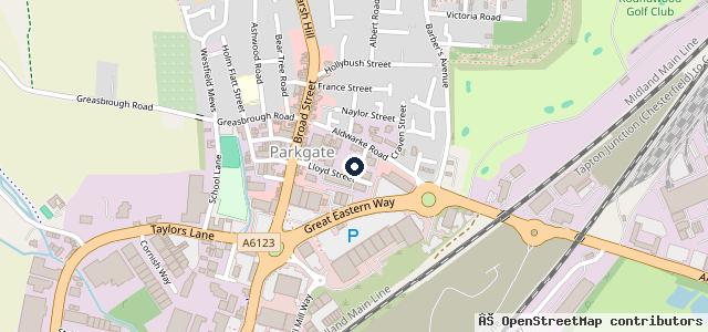 Map showing the location of Garage Services