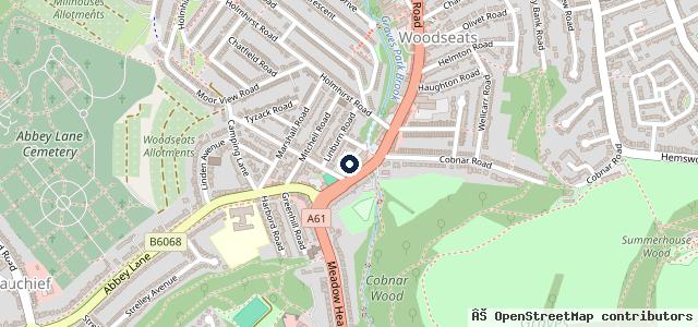 Map showing the location of Gilder Honda Sheffield