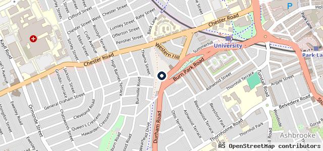 Map showing the location of O'Connors Garage