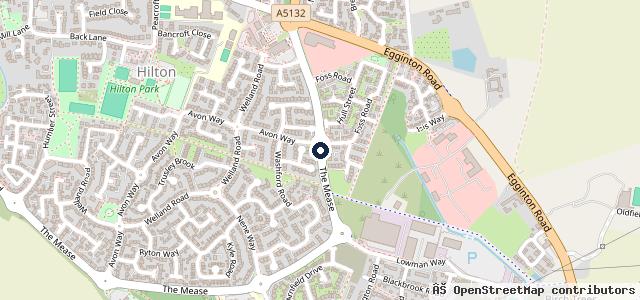 Map showing the location of Hilton Garage