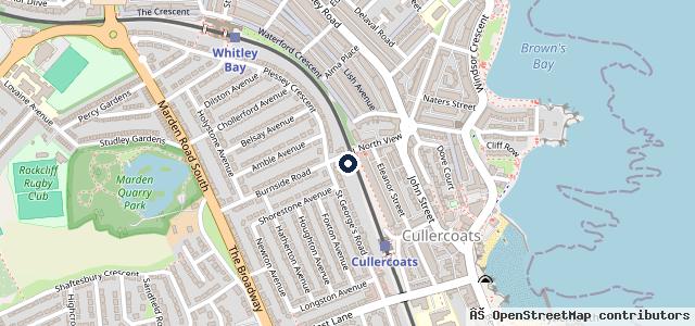 Map showing the location of Joblings of Whitley Bay Ltd