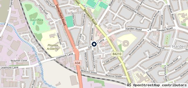 Map showing the location of K & A Motors