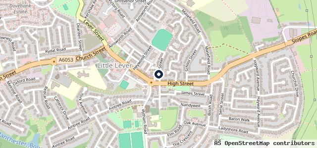 Map showing the location of Albert Street