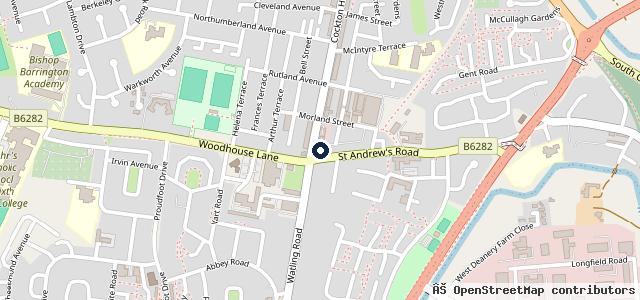 Map showing the location of Kwik Fit - Bishop Auckland