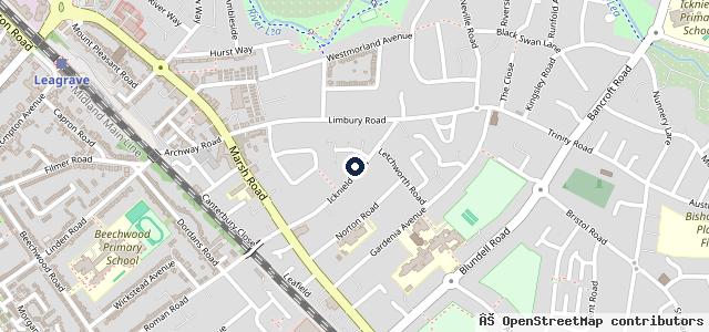 Map showing the location of Icknield Service Station