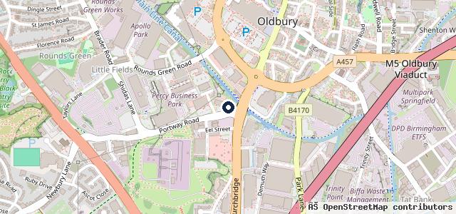 Map showing the location of Kwik Fit - Oldbury
