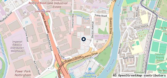 Map showing the location of Stratstone Land Rover Nottingham