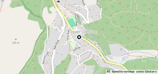 Map showing the location of Lydbrook Valley Garage