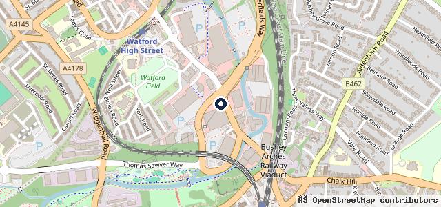 Map showing the location of Kwik Fit