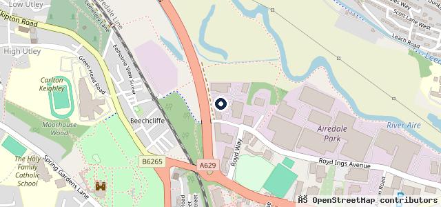 Map showing the location of Macadams Rescue Keighley