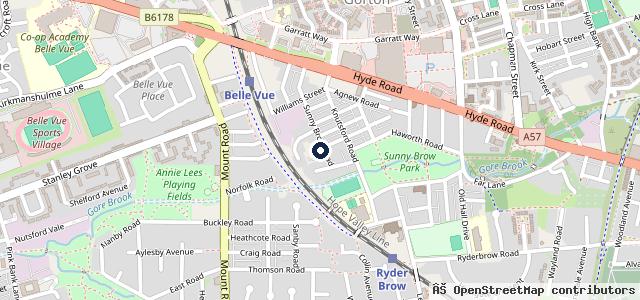 Map showing the location of M60 Autos