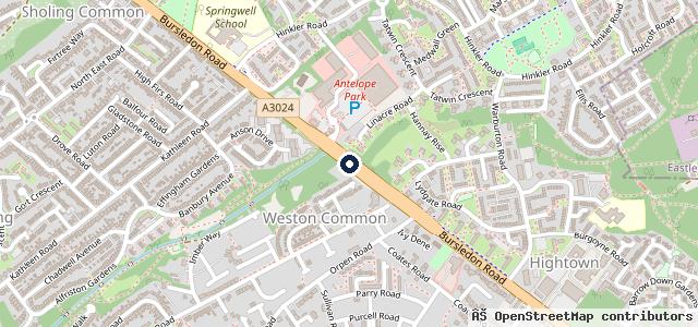 Map showing the location of Magna Mazda Southampton