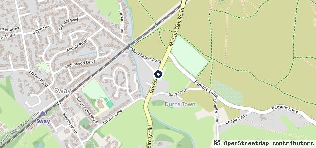 Map showing the location of Meadens Škoda Brockenhurst