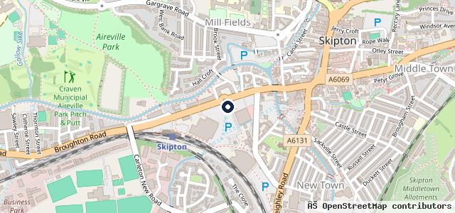 Map showing the location of Morrisons