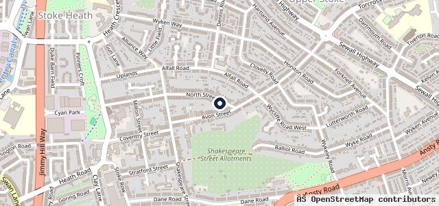 Map showing the location of Bosch Car Service - North Street Garage