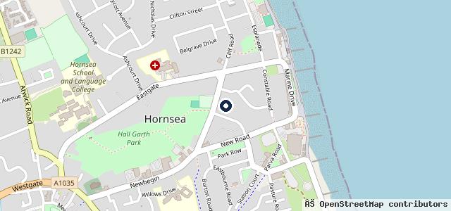 Map showing the location of Central Garage