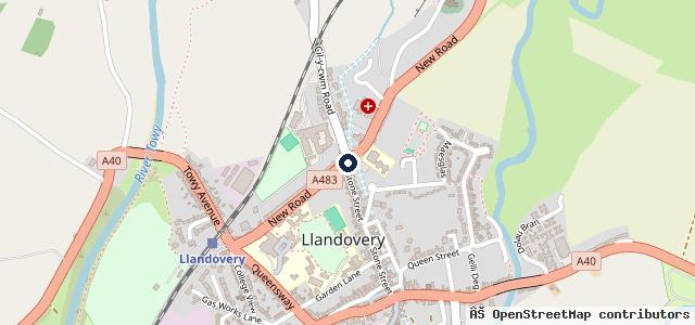 Map showing the location of New Road Garage Llandovery Ltd