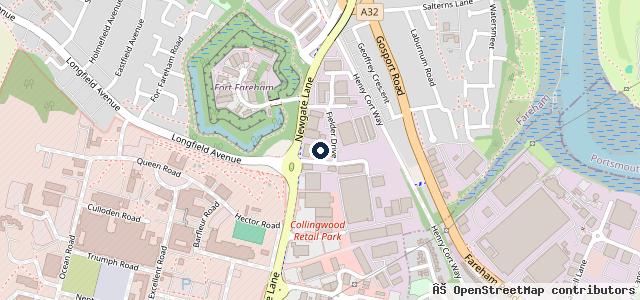Map showing the location of Enterprise Car & Van Hire - Fareham