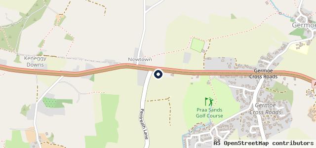 Map showing the location of Newtown MOT & Tyre Centre