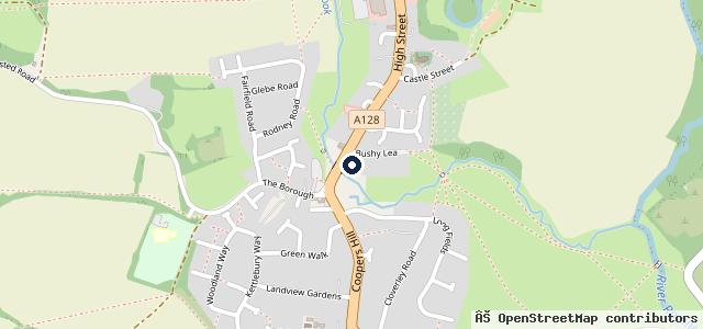 Map showing the location of Ongar Bridge