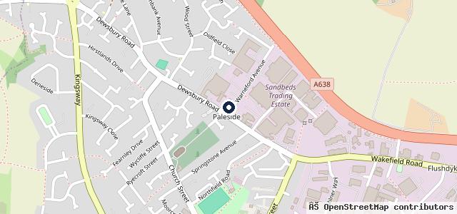 Map showing the location of Ossett Tyres & Autos Ltd. ( OSSETT )
