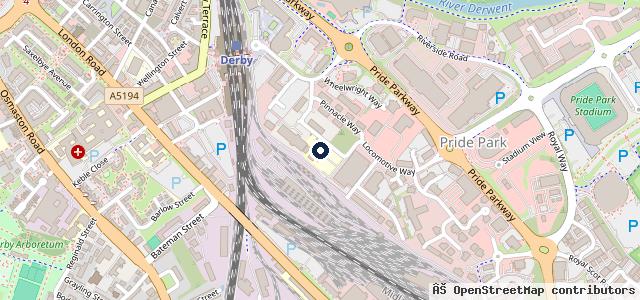 Map showing the location of Parkway Volkswagen