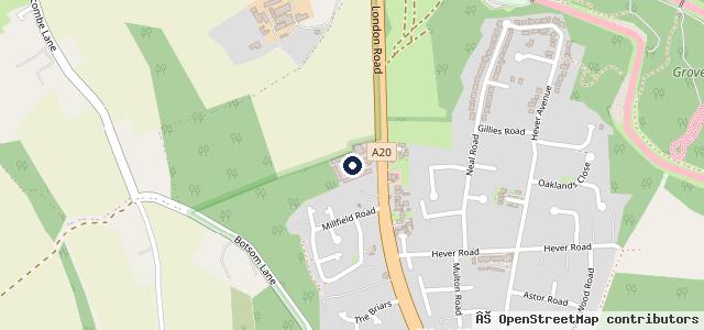 Map showing the location of Pcs