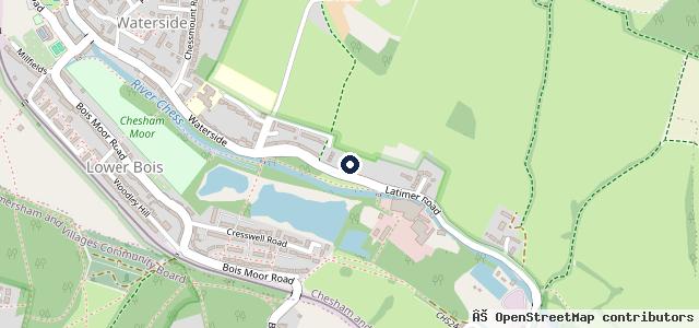 Map showing the location of Priests Ford Chesham