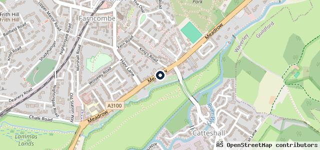 Map showing the location of Farncombe Service Station | Godalming