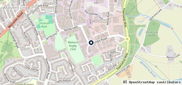 Map showing the location of Malvern Motor Services