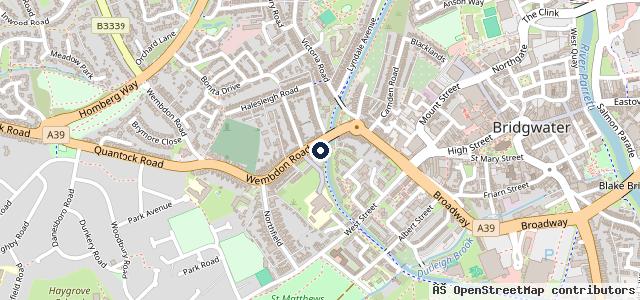 Map showing the location of Ye Olde Compass