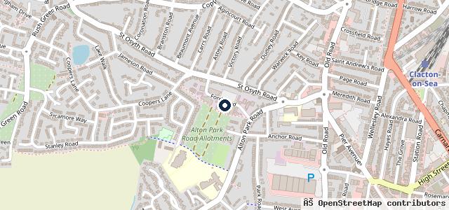 Map showing the location of R T S Garage