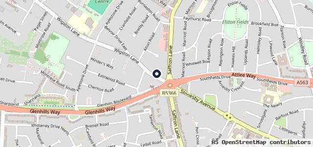 Map showing the location of Moreton Motors