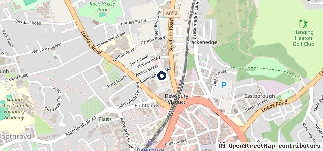 Map showing the location of Servicing stop dewsbury