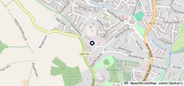 Map showing the location of Sidmouth Tyres & Exhausts Ltd