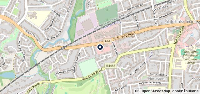 Map showing the location of Worcester Audi