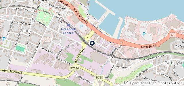 Map showing the location of St Andrew's Garage