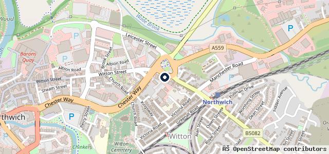 Map showing the location of SRG & HiQ Northwich