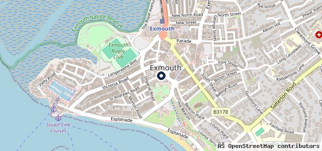 Map showing the location of Strand Garage
