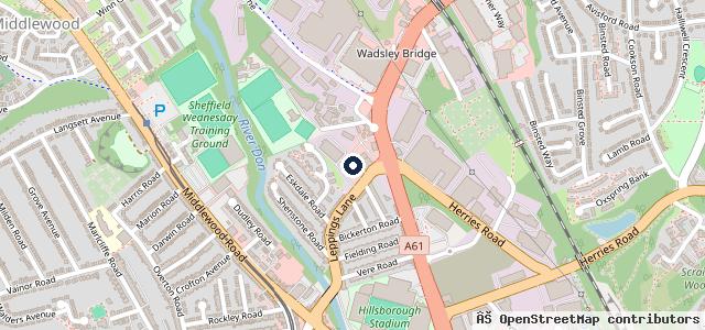 Map showing the location of Halfords Garage Services Sheffield